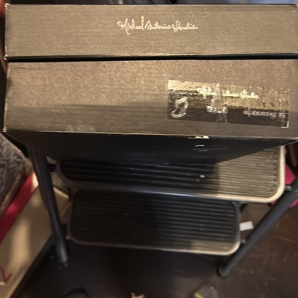 Michael Antonio Royal blue suede & black patent leather wedge bootie 8.5 - Picture 8 of 8